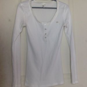RVCA long sleeve white top